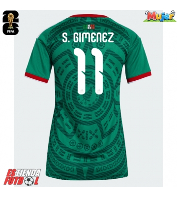 México Santiago Gimenez #11 Primera Equipación Mujer Mundial 2026 Manga Corta